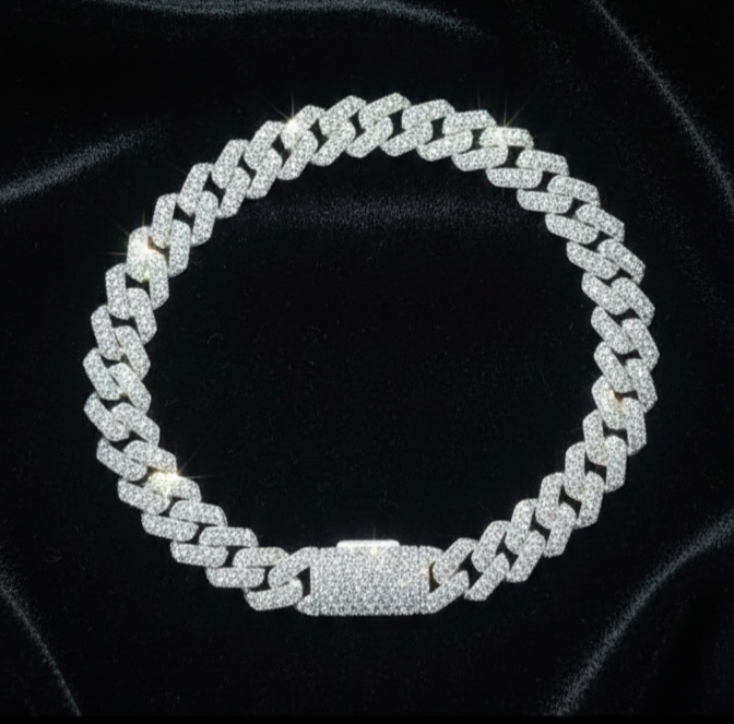 Pulso de plata .925 - Miami ice zirconia Suiza