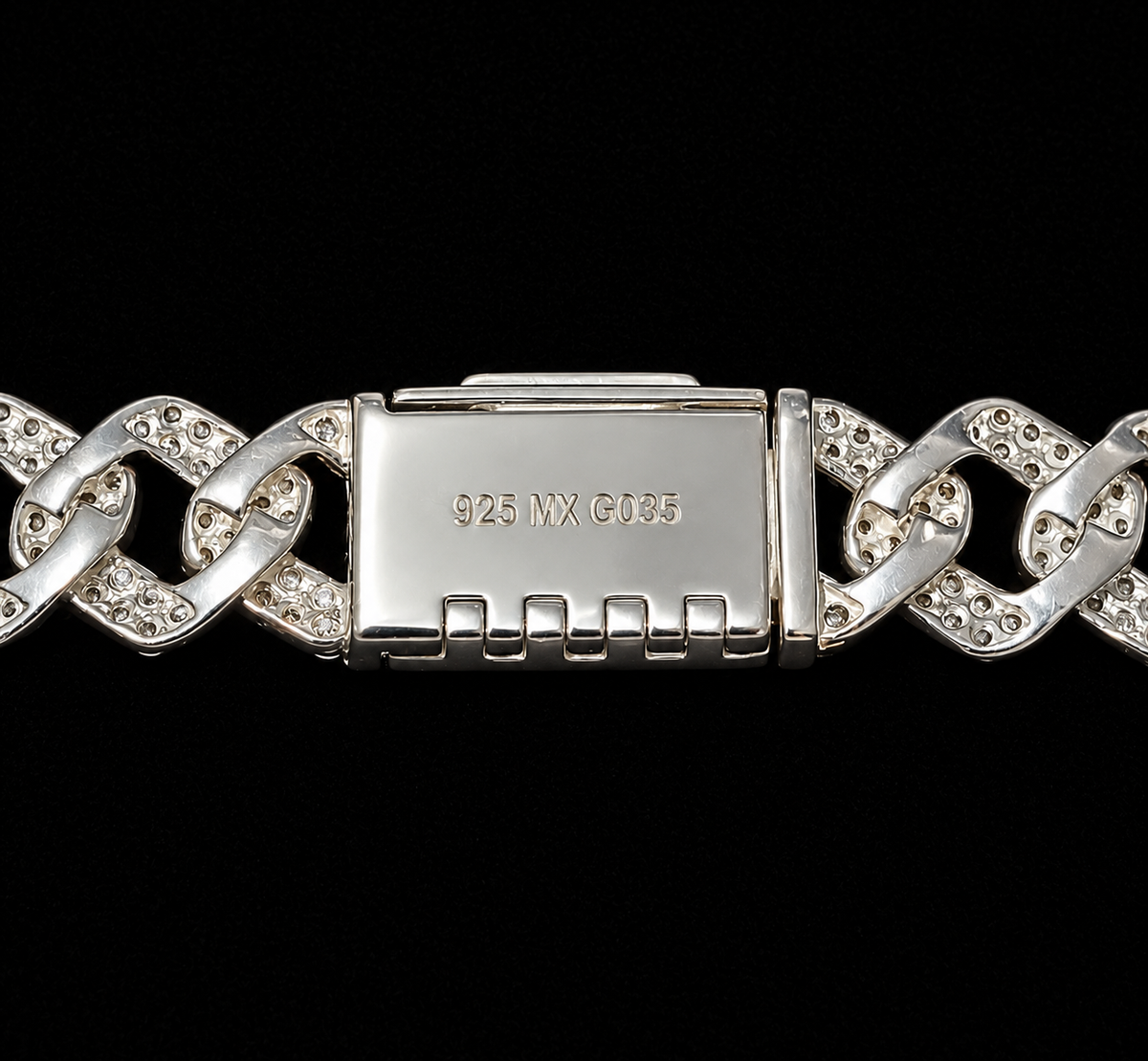 Pulso de plata .925 - Miami ice zirconia Suiza