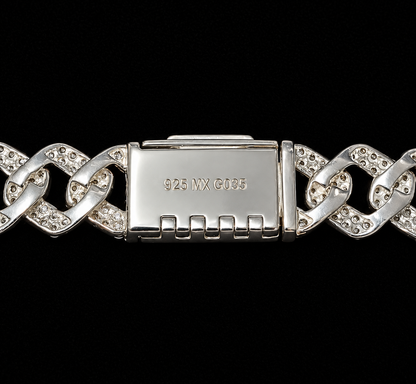 Pulso de plata .925 - Miami ice zirconia Suiza